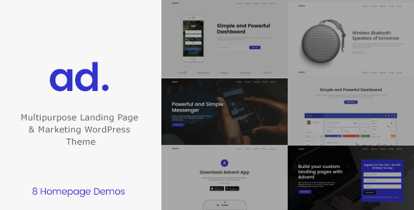 Gallery image of Advent - Landing Page Marketing WordPress Theme