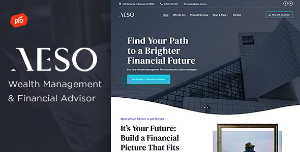 Gallery image of Aeso - Financial Advisor WordPress Theme