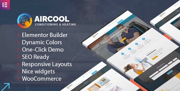 Gallery image of AirCool - Conditioning And Heating WordPress theme