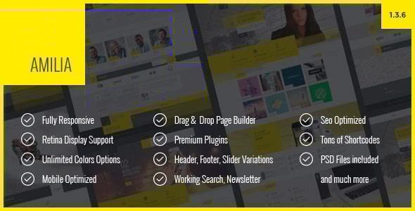 Gallery image of Amilia - Multipurpose One & Multi Page WP Theme