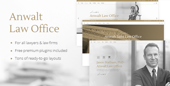 Gallery image of Anwalt - Law Firm and Lawyer WordPress Theme