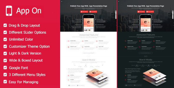 Gallery image of App on - Landing Pages WordPress Theme