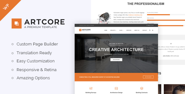 Gallery image of Artcore - Building Architecture WordPress Theme