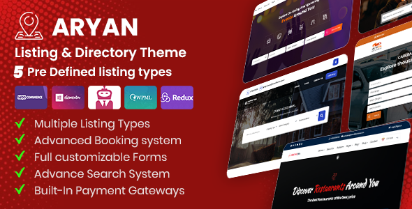 Gallery image of Aryan - Listing & Directory WordPress Theme