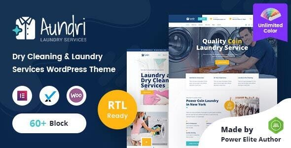 Gallery image of Aundri - Dry Cleaning Services WordPress Theme + RTL