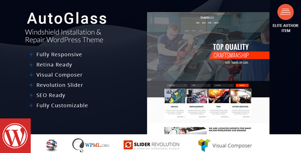 Gallery image of AutoGlass - Windshield Installation & Repair WordPress Theme