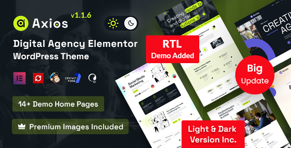 Gallery image of Axios - Digital Agency WordPress Theme
