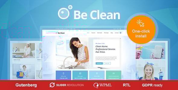 Gallery image of Be Clean - Cleaning Company, Maid Service & Laundry WordPress Theme