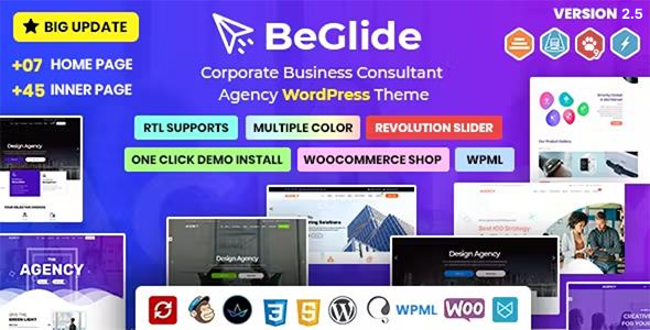 Gallery image of BeGlide: Corporate Business Consultant Agency WordPress Theme