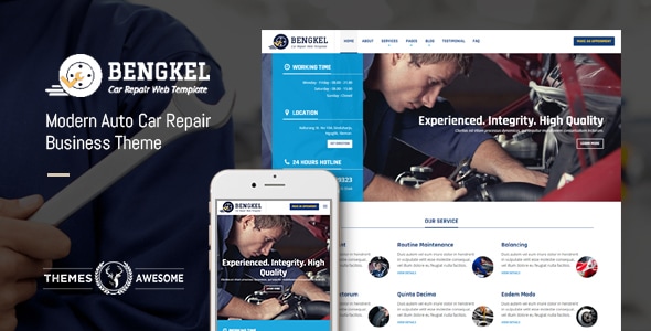 Gallery image of Bengkel - Modern Auto Car Repair Business Theme