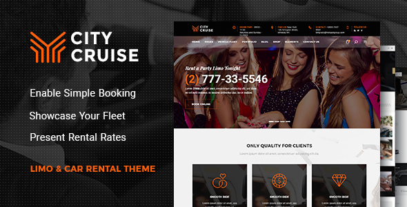 Gallery image of City Cruise - Limousine and Car Rental WordPress Theme