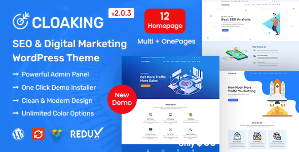 Gallery image of Cloaking - SEO & Digital Marketing Agency WordPress Theme