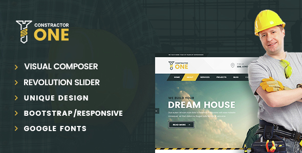 Gallery image of Constructor One - Construction WordPress Theme
