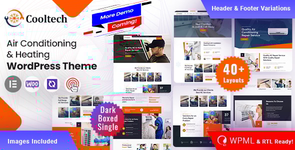 Gallery image of Cooltech - Air Conditioning WordPress Theme