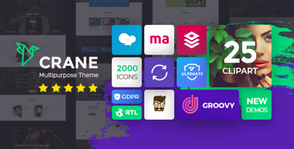 Gallery image of Crane - Responsive Multipurpose WordPress Theme