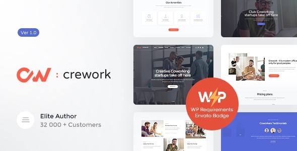 Gallery image of Crework | Coworking and Creative Space WordPress Theme