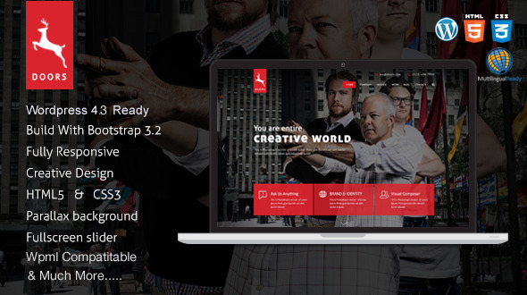 Gallery image of Doors - Parallax Responsive One Page wordpress theme