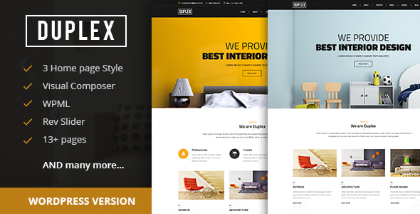 Gallery image of Duplex - Interior and Architecture Design WordPress Theme