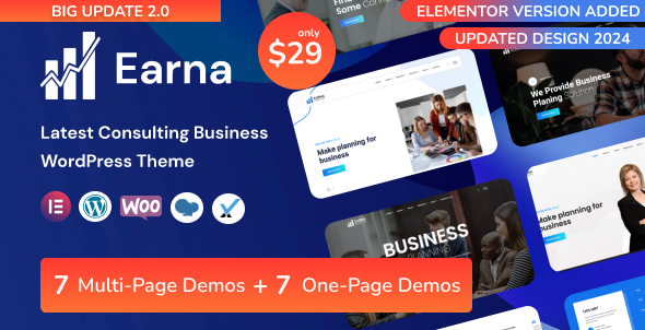 Gallery image of Earna - Business Consulting WordPress