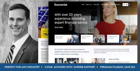 Gallery image of Economist - Business and Finance WordPress Theme