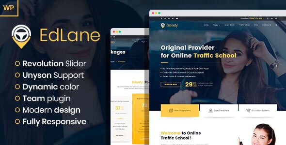 Gallery image of EdLane - Driving School WordPress theme