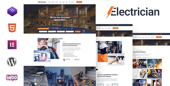 Gallery image of Electrician - Electricity Services WordPress Theme