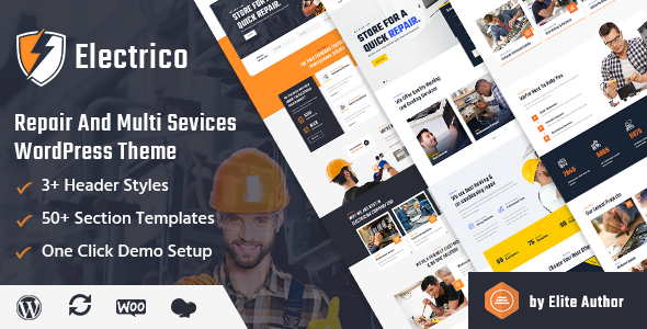 Gallery image of Electrico - Repair and Multi Services WordPress Theme
