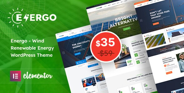 Gallery image of Energo - Wind Renewable Energy WordPress Theme