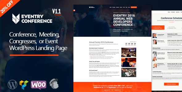 Gallery image of Eventry - Conference Meetup Landing Page WordPress Theme