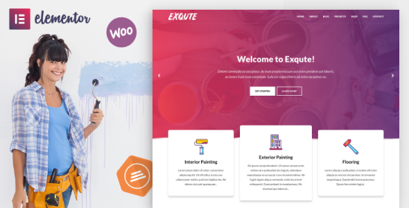 Gallery image of Exqute - Painting Company WordPress Theme