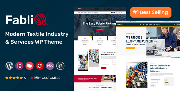 Gallery image of Fablio - Textile Industry WordPress Theme + RTL