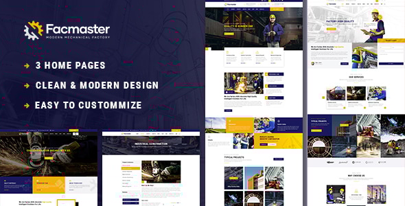 Gallery image of Facmaster - Factory & Industrial WordPress Theme