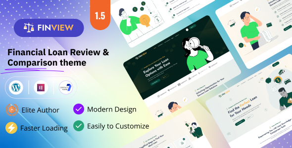 Gallery image of Finview - Financial Loan Review and Comparison Affiliate WordPress Theme.