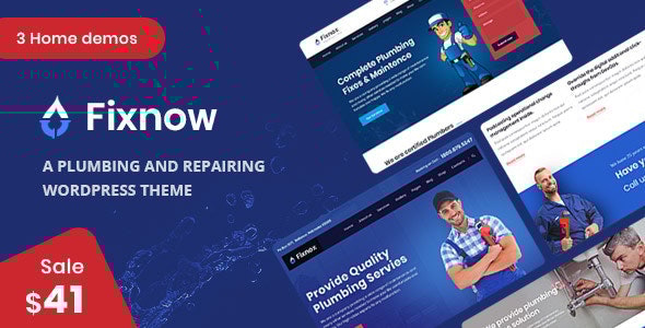 Gallery image of Fixnow - A Perfect Plumbing WordPress Theme