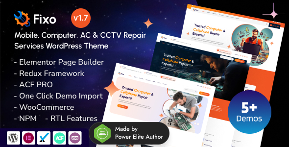 Gallery image of Fixo - Mobile Phone, Computer Repair & Electronics Service WordPress Theme