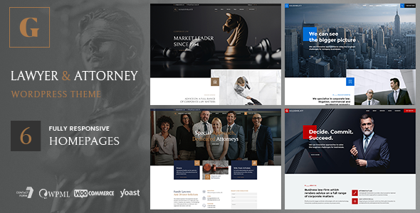 Gallery image of Goldenblatt - Lawyer & Attorney WordPress Theme