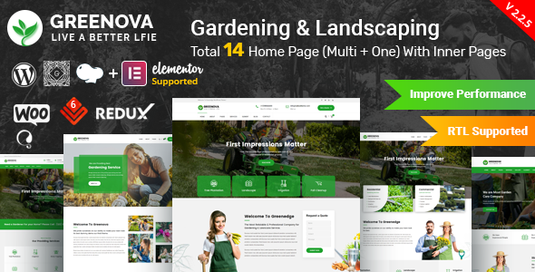Gallery image of Greenova - Gardening & Landscaping WordPress Theme