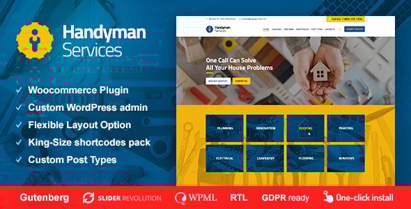 Gallery image of Handyman Services - Construction & Renovation WordPress Theme