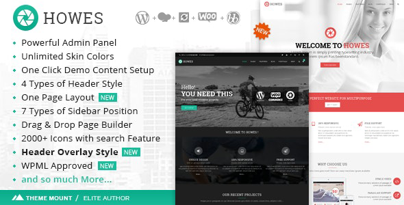 Gallery image of Howes | Responsive Multi-Purpose WordPress Theme