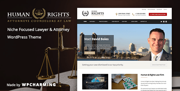 Gallery image of HumanRights - Lawyer and Attorney WordPress Theme