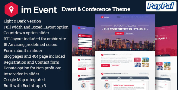 Gallery image of imEvent - Conference Meetup Christmas New Year Halloween Event WordPress Theme