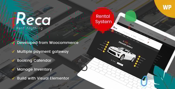 Gallery image of Ireca - Car Rental Boat, Bike, Vehicle, Calendar WordPress Theme