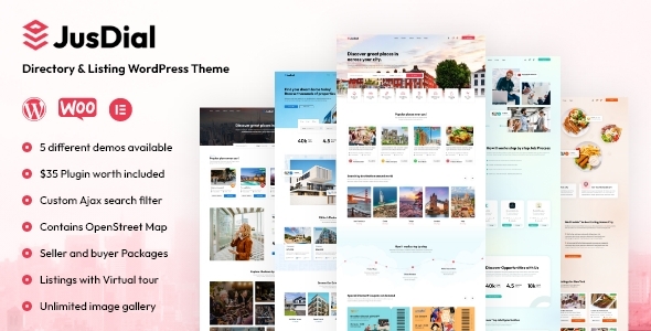 Gallery image of JusDial- Directory and Listing WordPress Theme
