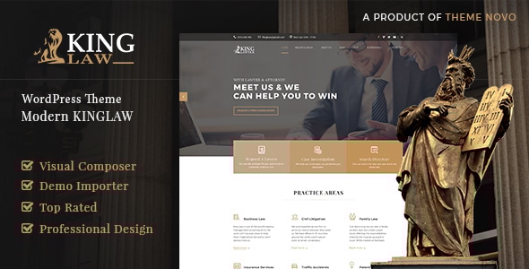 Gallery image of Kinglaw - Attorney & Lawyer WordPress Theme