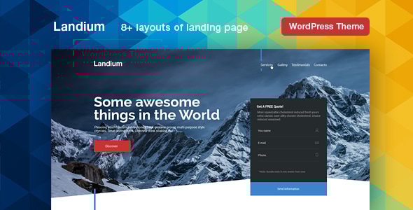 Gallery image of Landium - APP Landing Page WordPress Theme