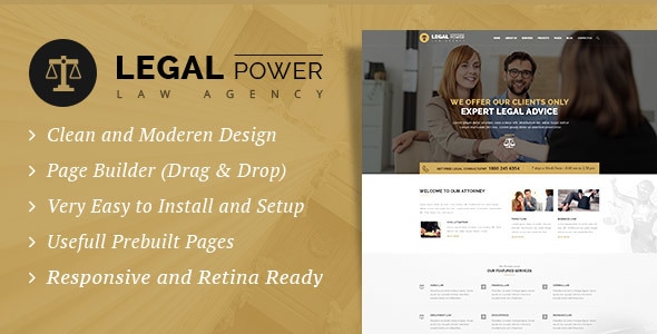 Gallery image of Legal Power - Lawyer Attorney WordPress Theme