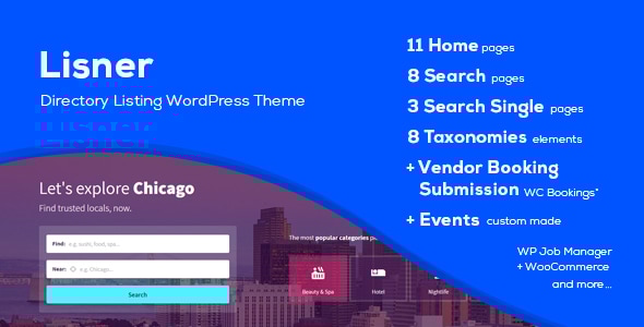Gallery image of Lisner - Modern Directory Listing WordPress Theme