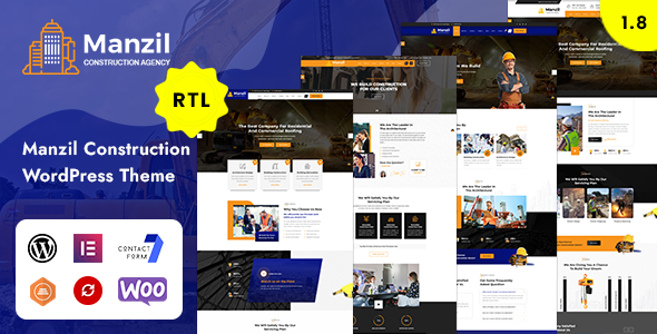 Gallery image of Manzil - Construction and Building WordPress Theme
