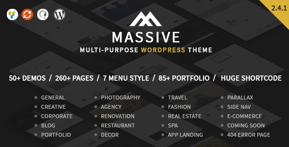 Gallery image of Massive - Responsive Multi-Purpose WordPress Theme