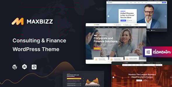 Gallery image of Maxbizz - Consulting & Financial Elementor WordPress Theme